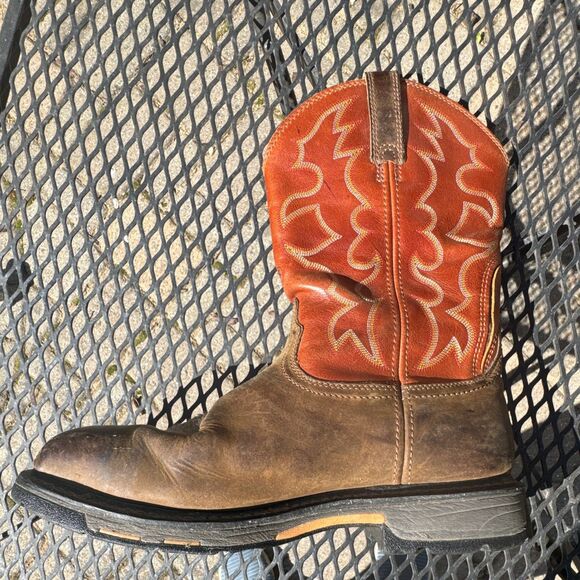 Ariat Work Steel Toe EH Pull-On Boots Brown/Orange Men\'s Size 12 EE main image 5